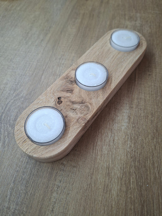 Teelichthalter aus massiver Eiche – handgefertigt & veredelt mit Rubio Monocoat Pure