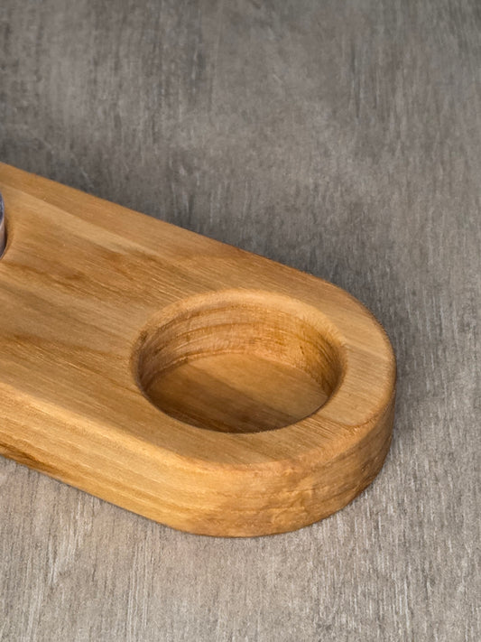 Teelichthalter aus massiver Buche – handgefertigt & veredelt